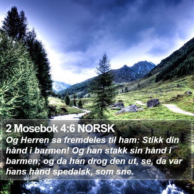 2 Mosebok 4:6 NORSK Bible Verse Image