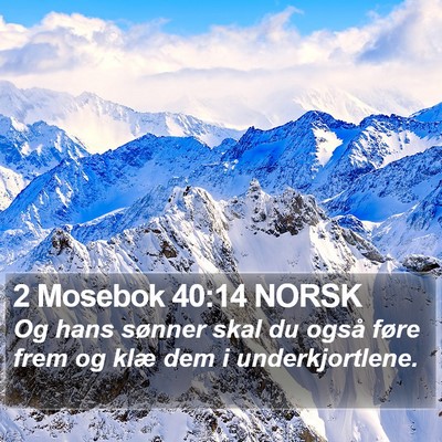 2 Mosebok 40:14 NORSK Bible Verse Image