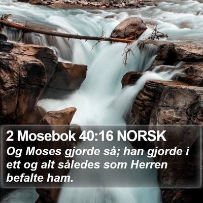 2 Mosebok 40:16 NORSK Bible Verse Image