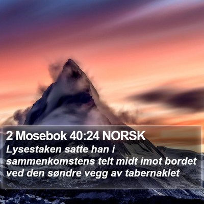 2 Mosebok 40:24 NORSK Bible Verse Image