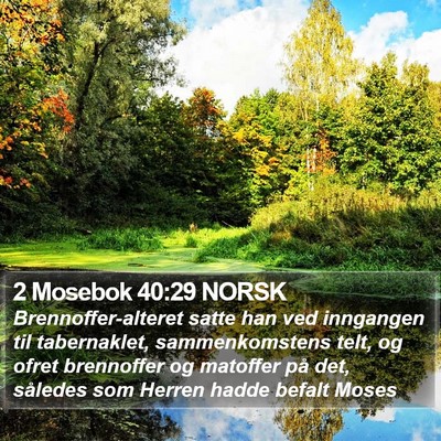 2 Mosebok 40:29 NORSK Bible Verse Image