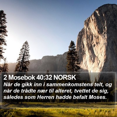 2 Mosebok 40:32 NORSK Bible Verse Image