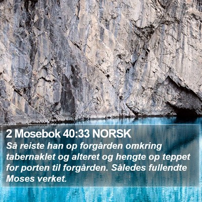 2 Mosebok 40:33 NORSK Bible Verse Image