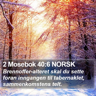2 Mosebok 40:6 NORSK Bible Verse Image