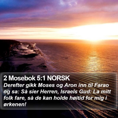 2 Mosebok 5:1 NORSK Bible Verse Image