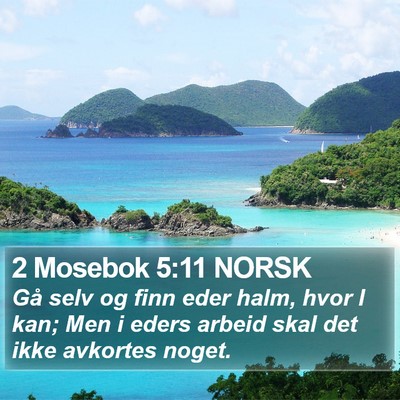 2 Mosebok 5:11 NORSK Bible Verse Image