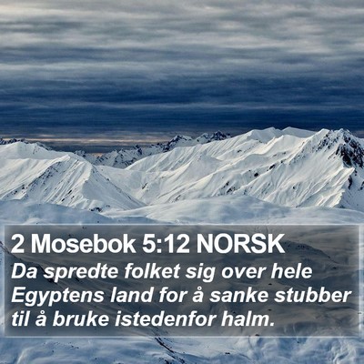 2 Mosebok 5:12 NORSK Bible Verse Image