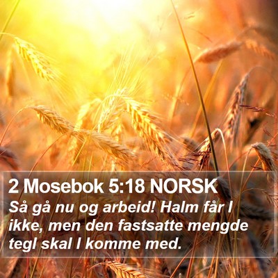 2 Mosebok 5:18 NORSK Bible Verse Image
