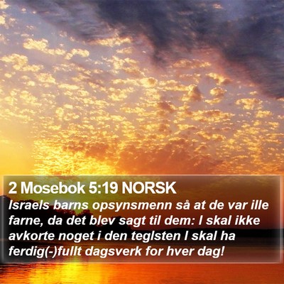 2 Mosebok 5:19 NORSK Bible Verse Image