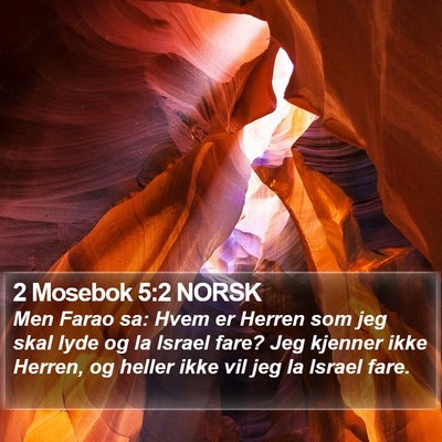 2 Mosebok 5:2 NORSK Bible Verse Image
