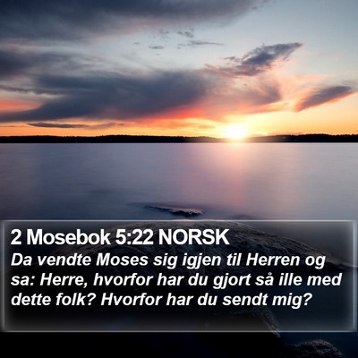 2 Mosebok 5:22 NORSK Bible Verse Image