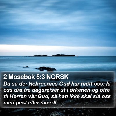 2 Mosebok 5:3 NORSK Bible Verse Image