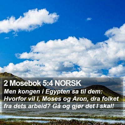 2 Mosebok 5:4 NORSK Bible Verse Image