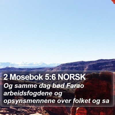 2 Mosebok 5:6 NORSK Bible Verse Image