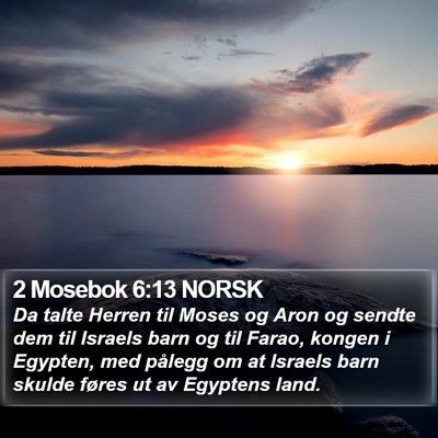 2 Mosebok 6:13 NORSK Bible Verse Image