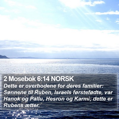 2 Mosebok 6:14 NORSK Bible Verse Image
