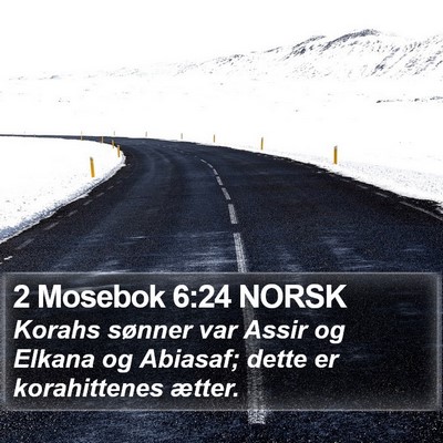 2 Mosebok 6:24 NORSK Bible Verse Image