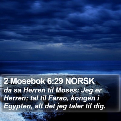 2 Mosebok 6:29 NORSK Bible Verse Image