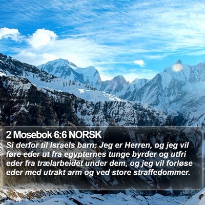 2 Mosebok 6:6 NORSK Bible Verse Image