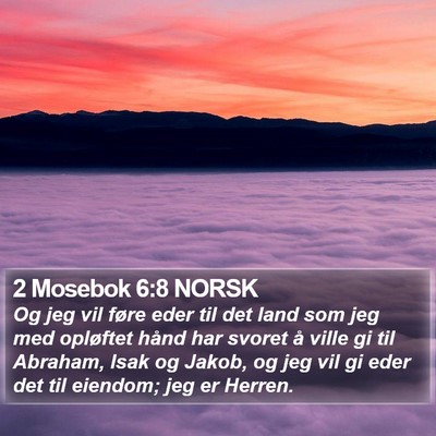 2 Mosebok 6:8 NORSK Bible Verse Image