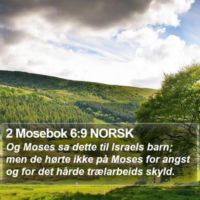 2 Mosebok 6:9 NORSK Bible Verse Image