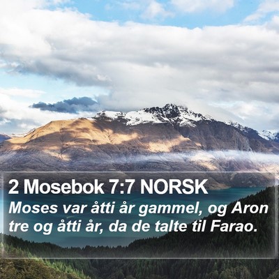2 Mosebok 7:7 NORSK Bible Verse Image