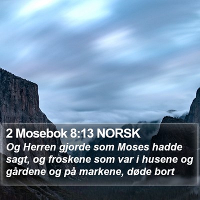 2 Mosebok 8:13 NORSK Bible Verse Image