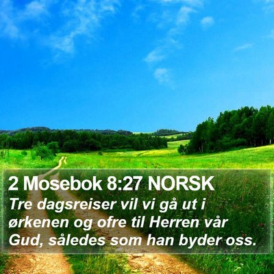 2 Mosebok 8:27 NORSK Bible Verse Image