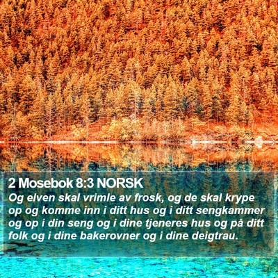 2 Mosebok 8:3 NORSK Bible Verse Image