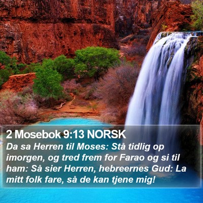2 Mosebok 9:13 NORSK Bible Verse Image