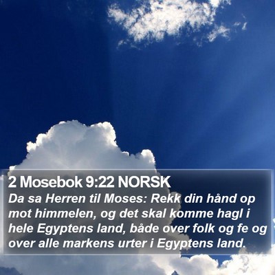 2 Mosebok 9:22 NORSK Bible Verse Image