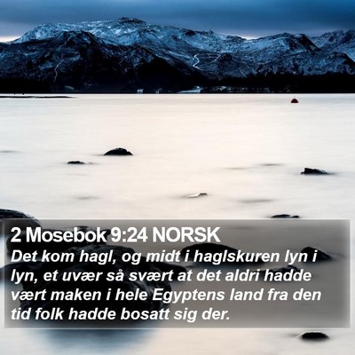 2 Mosebok 9:24 NORSK Bible Verse Image