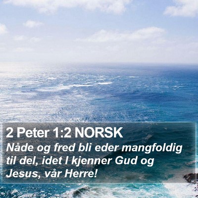 2 Peter 1:2 NORSK Bible Verse Image