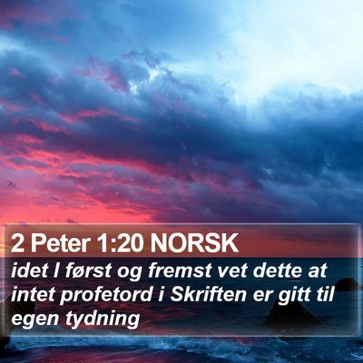 2 Peter 1:20 NORSK Bible Verse Image