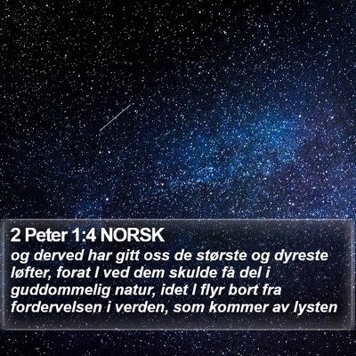 2 Peter 1:4 NORSK Bible Verse Image
