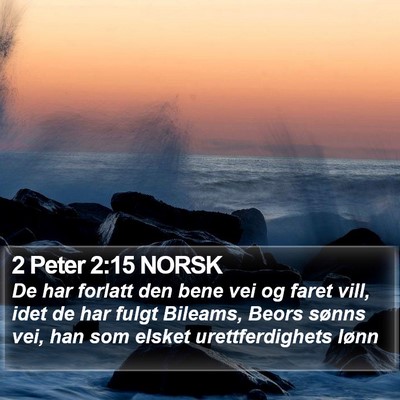 2 Peter 2:15 NORSK Bible Verse Image