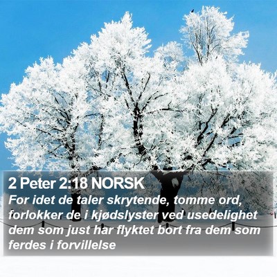 2 Peter 2:18 NORSK Bible Verse Image