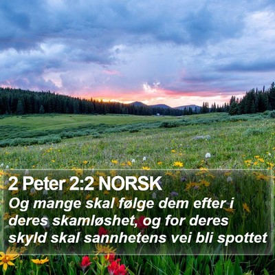 2 Peter 2:2 NORSK Bible Verse Image