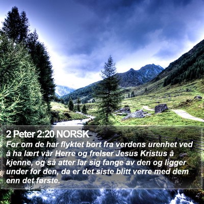 2 Peter 2:20 NORSK Bible Verse Image