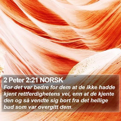 2 Peter 2:21 NORSK Bible Verse Image