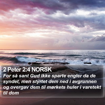 2 Peter 2:4 NORSK Bible Verse Image