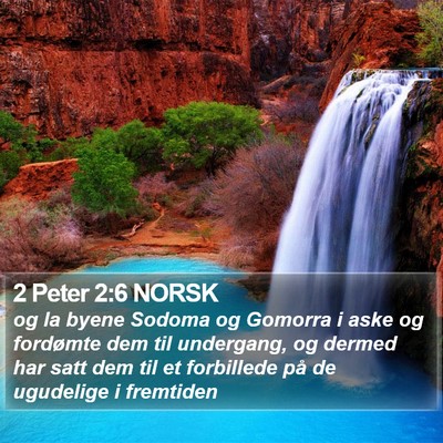 2 Peter 2:6 NORSK Bible Verse Image