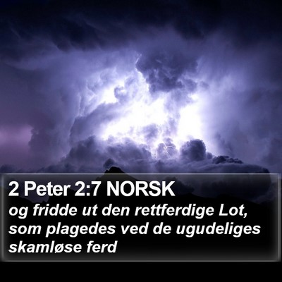 2 Peter 2:7 NORSK Bible Verse Image
