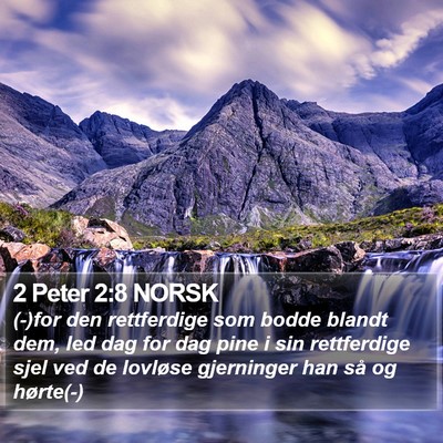 2 Peter 2:8 NORSK Bible Verse Image