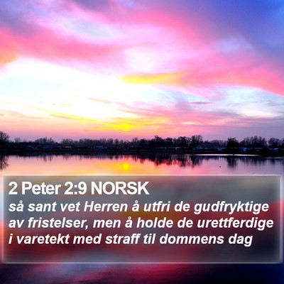 2 Peter 2:9 NORSK Bible Verse Image