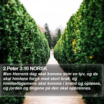 2 Peter 3:10 NORSK Bible Verse Image