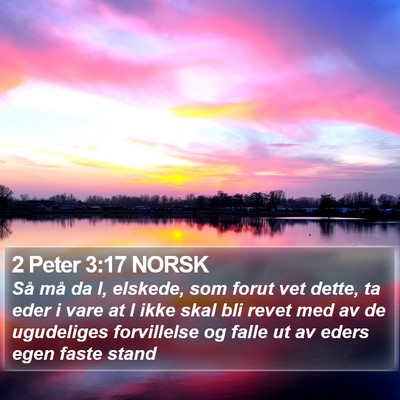 2 Peter 3:17 NORSK Bible Verse Image