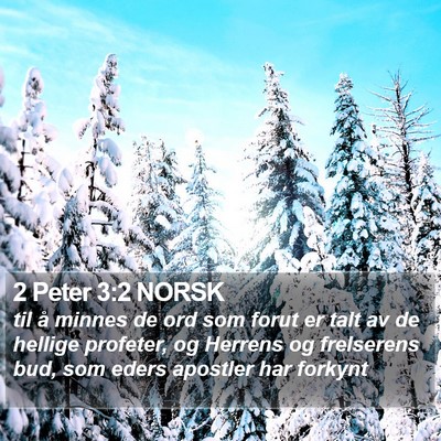 2 Peter 3:2 NORSK Bible Verse Image