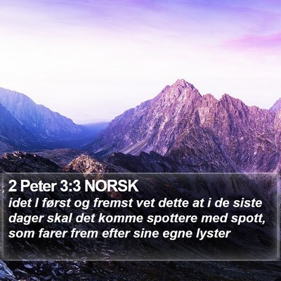2 Peter 3:3 NORSK Bible Verse Image