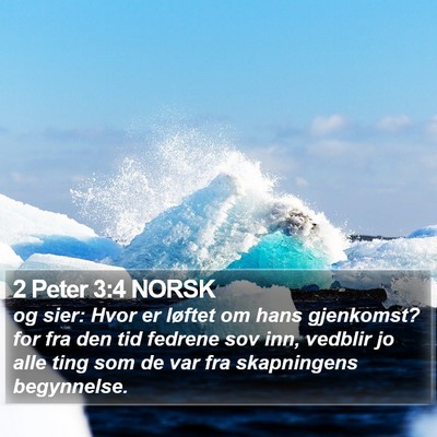 2 Peter 3:4 NORSK Bible Verse Image